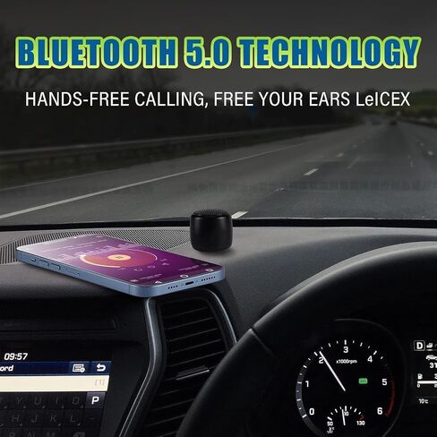 Best Mini Portable Bluetooth Speaker with HD Sound & Bass I Smallest Wireless Bluetooth Speakers for Phone/PC/Tablet I Photo Selfie Button Answer Phone Calls I Cute Tiny Speaker in Kuwait