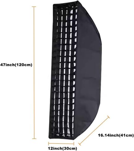 Godox FW60x90CM / 24"x36" Bowens Mount Strip Honeycomb Grid Softbox, Portable Softbox with Bowens Mount Speedring,Strip Soft Box with Grid for Studio Strobe Flash Portrait Product Photography in Saudi Arabia