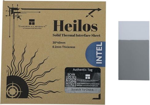ورقة شحم سيليكون من Thermalright Heilos صلبة موصلة حراريًا لوحدة المعالجة المركزية/وحدة معالجة الرسومات، غير موصلة، سطح المكتب/أجهزة الكمبيوتر المحمولة للأغراض العامة، ورقة واجهة حرارية صلبة لمواصفات AMD (40 × 40 × 0.2 مم) in Saudi Arabia