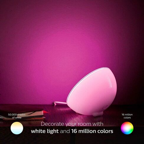 Philips Hue Go White and Color Portable Dimmable LED Smart Light Table Lamp (Requires Hue Hub, Works with Alexa, HomeKit and Google Assistant), White in Saudi Arabia