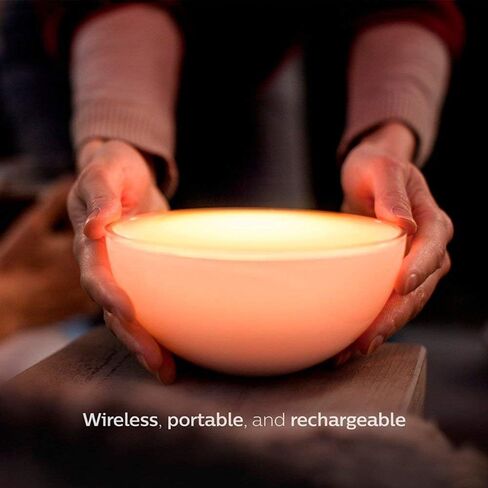Philips Hue Go White and Color Portable Dimmable LED Smart Light Table Lamp (Requires Hue Hub, Works with Alexa, HomeKit and Google Assistant), White in Saudi Arabia