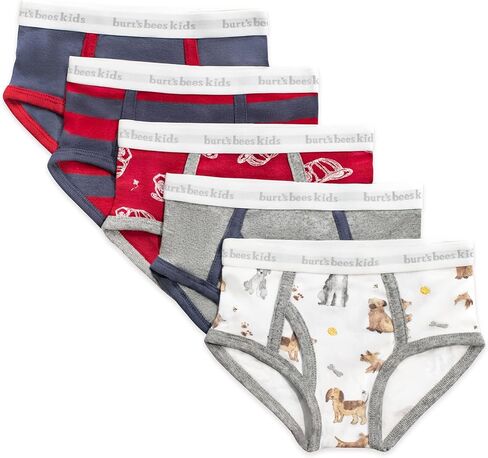 Burt's Bees Baby Toddler Boys' Underwear, Organic Cotton, Tag-Free Comfort Briefs, Pack of 5 in Kuwait