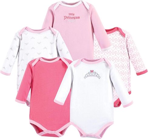 Luvable Friends Unisex Baby Cotton Long-Sleeve Bodysuits, Girl Basic Elephant, 3-6 Months in Saudi Arabia