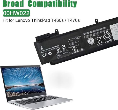 JIAZIJIA 02DL005 L18M4P72 SB10K97643 استبدال بطارية الكمبيوتر المحمول لجهاز Lenovo ThinkPad X1 Yoga 4th Gen / X1 Carbon 7th Gen 2019 / 8th Gen 2020 Series 02DL006 L18C4P71 02DL004 L18L4P71 15.36V 51Wh in Saudi Arabia