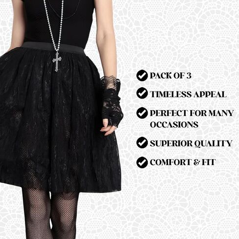 Amscan Women's Lace, Black, Adult Standard in Saudi Arabia