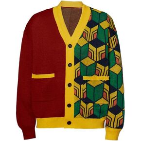 Tomioka Giyuu Cosplay Costume Giyuu Cardigan Sweater Adult Knitted Jacket Coat