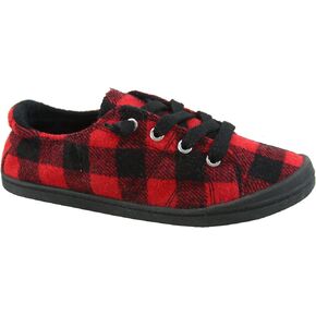 Soda Zig-s Women's Causal Flat Heel Slip On Lace Up Look Sneaker Shoes