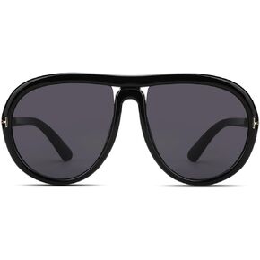 TruFabV Vintage Oversized Aviator Sunglasses for Women Men, 70s Retro Round Glasses