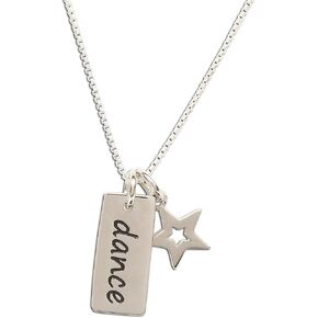 Cherished Moments Girl's Sterling Silver Dance Pendant Necklace with Charms