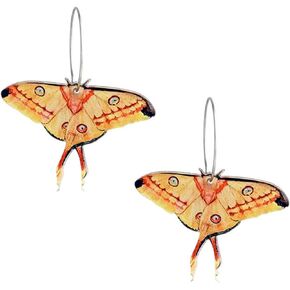 Butterfly Earrings for Women Girls Unique Punk Insect Moth Drop Earrings Colorful Lightweight Acrylic Moth Wing Earrings Statement Earrings Party Jewelry