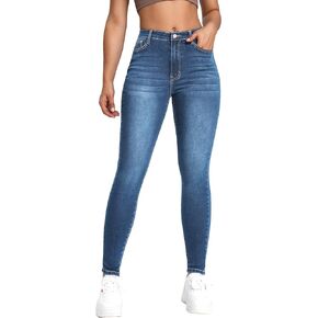 Floerns Women's Casual Skinny Jeans Zipper Up Denim Pants with Pocket