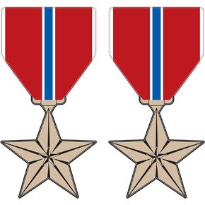 MEDALS OF AMERICA EST. 1976 3 inch Bronze Star Medal Decal S