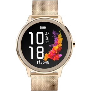 ساعة Sekonda Flex النسائية الذكية 42 ملم مع مراقب معدل ضربات القلب والنوم، والنشاط اليومي، والرياضة، والموسيقى، والطقس ووظائف الرسائل، مع حزام شبكي in Kuwait