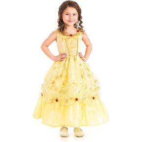 Little Adventures Yellow Beauty Princess Dress Up Costume (X-Large Age 7-9) - Machine Washable Child Pretend Play and Party Dress with No Glitter