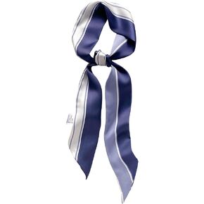 DEOIRC Narrow Handbag Handle Wrap Colorblock Stripe Ribbon Neckerchief Scarf for Women