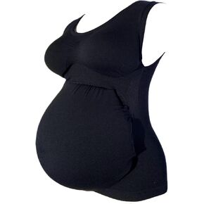 BIMEI Fake Pregnant Woman Belly Briefs vest Cover Bag Costume for Adults Old Lady Costume for Halloween Cosplay Dress Party