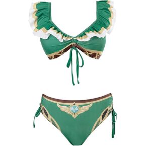 CR ROLECOS Shinobu Kocho Cosplay ملابس السباحة النسائية أنيمي كيمونو سترة التستر بيكيني ملابس السباحة in Kuwait