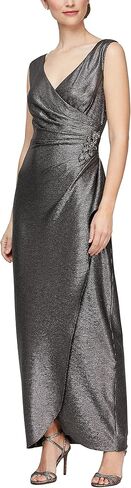 Alex Evenings Women's Long Sleeveless Velvet Dress in Saudi Arabia