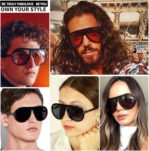 نظارات شمسية TruFabV Vintage Aviator كبيرة الحجم للنساء والرجال، نظارات دائرية كلاسيكية من السبعينيات in Saudi Arabia