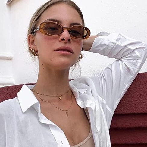 نظارة شمسية SORVINO بيضاوية صغيرة كلاسيكية للنساء والرجال في فترة التسعينات، نظارات ضيقة صغيرة عتيقة in Saudi Arabia