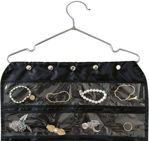 Hanging Jewelry Organizer,Accessories Organizer,Oxford 80 Pocket Organizer for Holding Jewelries (Black) in Kuwait