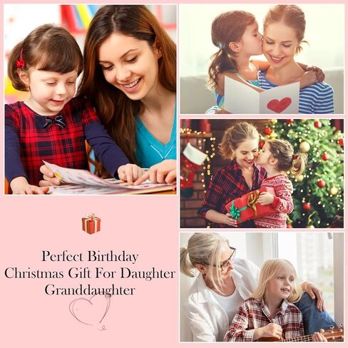 vjoypro يونيكورنز الهدايا للفتيات، الفضة يونيكورن القلب كريستال قلادة القلائد الأولية هدايا عيد ميلاد للفتيات في سن المراهقة الفتيات هدايا المجوهرات للفتيات في سن المراهقة ابنة حفيدة ابنة أخت in Kuwait