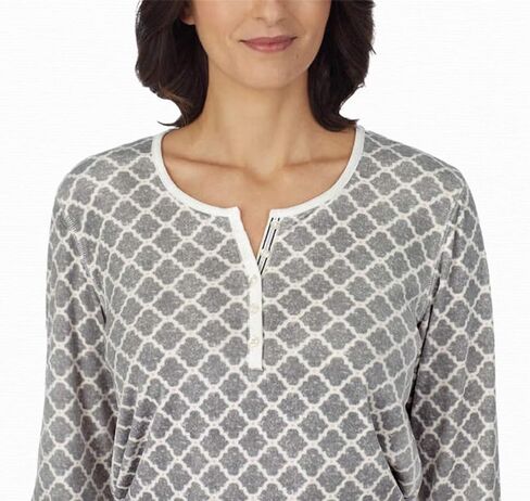 Nautica Womens 2 Piece Fleece Pajama Sleepwear Set (X-Small, Mixed Grey) in Saudi Arabia