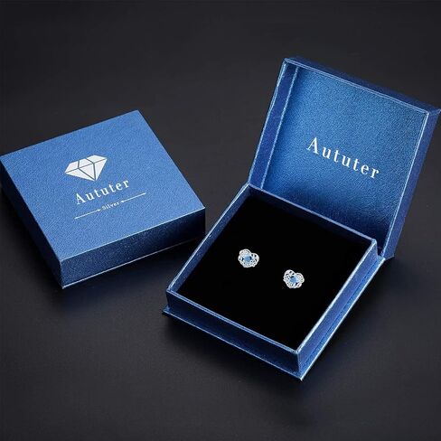 أقراط ديزي من الفضة الإسترليني عيار 925، أقراط على شكل زهرة الأقحوان، أقراط على شكل قلب من الكريستال، مجوهرات على شكل زهرة للنساء والفتيات المراهقات in Kuwait