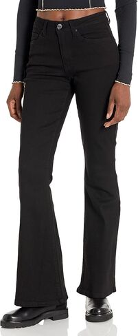 YMI Womens Basic 5 Pocket 1 Button High-Rise Flare in Saudi Arabia