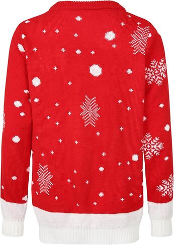 Budding Gallery Ugly Women's Christmas Sweater Funny Round Neck Sweater Christmas Tree Letter Pattern Pullover in Kuwait