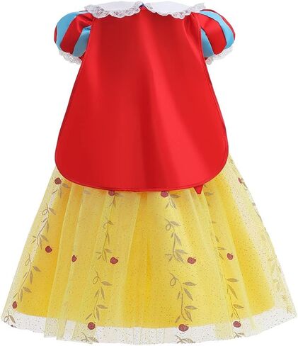 FMYFWY Girls Snow White Princess Costume Carnival Halloween Christmas Birthday Party Dress Dance Ball Gown (w/Accessories) in Kuwait