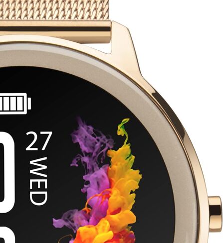 ساعة Sekonda Flex النسائية الذكية 42 ملم مع مراقب معدل ضربات القلب والنوم، والنشاط اليومي، والرياضة، والموسيقى، والطقس ووظائف الرسائل، مع حزام شبكي in Kuwait