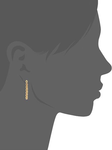 Kooljewelry 14k Yellow Gold Rope Chain Earrings in Saudi Arabia