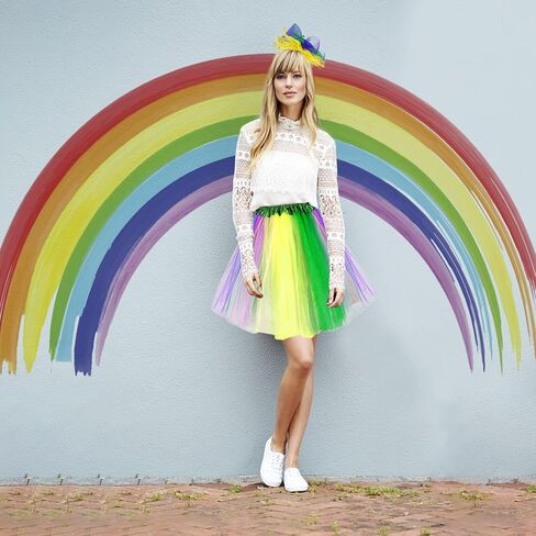 2 Pieces Mardi Gras Headband and Tutu Skirt Multi Color Ballet for Carnival Cosplay Party Green in Kuwait