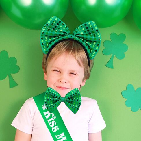 رواية تشريس مجموعة اكسسوارات زي عيد القديس باتريك، شريط راس اخضر ساتان فستان توتو للاستعراضات الايرلندية وديكور عيد القديس باتريك in Kuwait