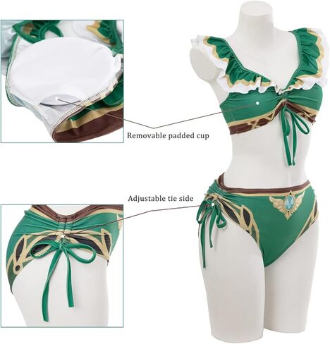 CR ROLECOS Shinobu Kocho Cosplay ملابس السباحة النسائية أنيمي كيمونو سترة التستر بيكيني ملابس السباحة in Kuwait