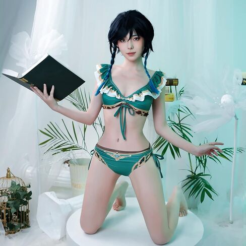 CR ROLECOS Shinobu Kocho Cosplay ملابس السباحة النسائية أنيمي كيمونو سترة التستر بيكيني ملابس السباحة in Kuwait