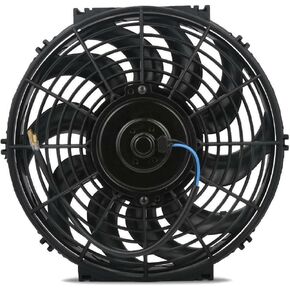 LTI Universal High Performance S Blade Pull/Push 12V Slim Electric Cooling Radiator Fan + Fan Mounting Kit (12", Black)