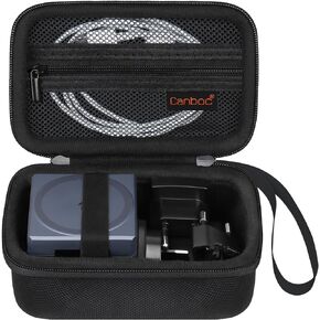 Canboc Travel Carrying Case Compatible with Anker 3-in-1 Cube 15W Max Fast Charging Foldable Wireless Charger, Zipper Mesh Pocket fits USB Cable, Black (Case Only)