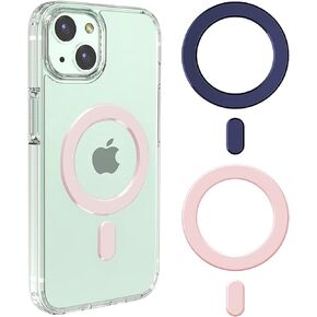 2 Pack Magnetic Adapter Ring, Universal Magnetic Sticker Compatible with Magsafe Accessories & Wireless Charging, for iPhone 15/14/13/12 Pro Max Mini Plus, Galaxy S23/S22, Black