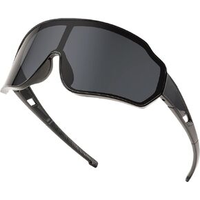 FEISEDY Cycling Sports Sunglasses for Men Women Outdoor Basketball Shades 80s Wrap Around Shield Glasses B9079