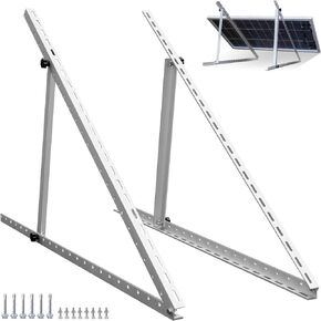 ECO-WORTHY Upgraded 45in Solar Panel Mount Brackets, with Foldable Tilt Legs, Adjustable Mounting Brackets Kits for RV, Roof, Boat, and Off-Grid