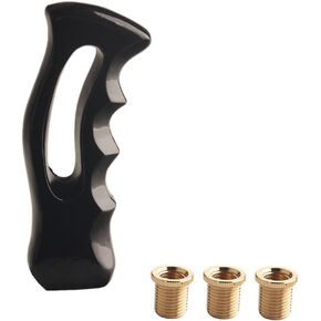 Universal Gun Grip Handle Shift Knob Manual Gearbox Screw On for Dodge Magnum Ford Honda Mazda Mitsubishi Nissan Subaru Toyota Jeep Jaguar Acura Hundai Datsun Isuzu Ferrari Scion (Black)
