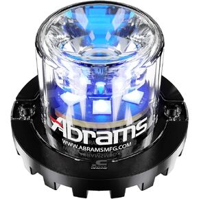 Abrams SAE Class-1 Blaster 360 (Amber/White) 18W - 6 LED Snow Plow Truck Vehicle LED Hideaway Surface Mount Strobe Warning Light