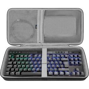 Geekria Tenkeyless TKL Keyboard Case, Hard Shell Travel Carrying Bag for 80% 87 Key Computer Mechanical Gaming Keyboard, Keyboard and Mouse Combo Compatible with Corsair K70 RGB TKL, Corsair K63