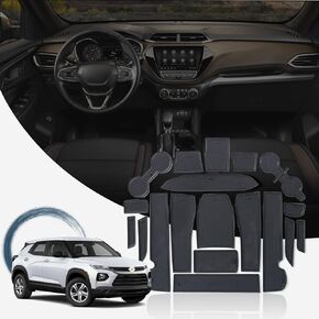 2024 Trailblazer(RS/LS/LT/Activ) Door Slot Mats,for Chevy Trailblazer 2024 Accessories Center Console Liner Mats Compatible with 2021 2022 2023 2024 2025 Chevy Trailblazer(19PCS/Sets)