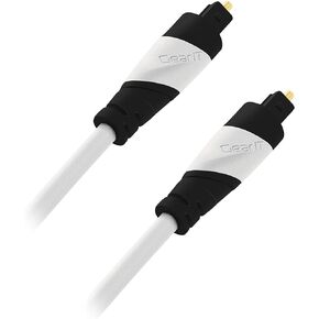 Toslink Digital Optical Audio Cable, GearIT Pro Series TOSLINK Digital Optical Audio Cable 15 Feet for HDTV, PS3, Tivo, Sound Bar, Stereo Receiver and Home Theater System - White