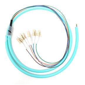 Ultra Spec Cables 6 Strand Multimode OM3 50/125 LC-UPC Fiber Pigtail, 1 Meter