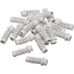 uxcell 20pcs 6.5mm Inner Dia PVC Strain Relief Cord Boot Protector Power Tool Hose White