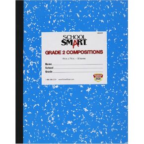 School Smart Skip-A-Line Ruled Composition Book, Grade 2, Blue, 100 Pages - 085301